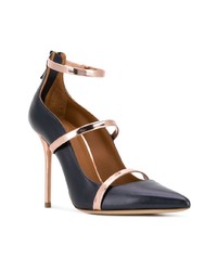 dunkelblaue Leder Pumps von Malone Souliers