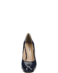 dunkelblaue Leder Pumps von s.Oliver