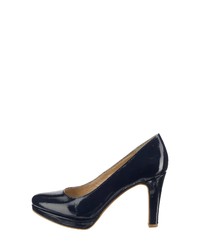 dunkelblaue Leder Pumps von s.Oliver