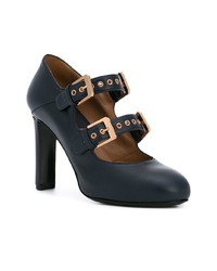 dunkelblaue Leder Pumps von Laurence Dacade