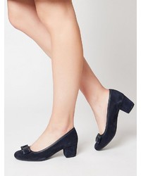 dunkelblaue Leder Pumps von Usha