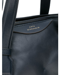 dunkelblaue Leder Reisetasche von Anya Hindmarch
