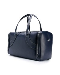 dunkelblaue Leder Reisetasche von Bally