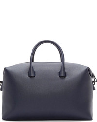 dunkelblaue Leder Reisetasche von Lanvin