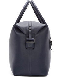 dunkelblaue Leder Reisetasche von Lanvin