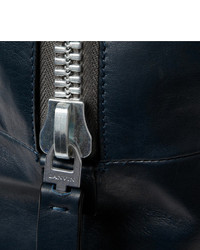 dunkelblaue Leder Reisetasche von Lanvin