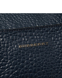 dunkelblaue Leder Reisetasche von Burberry