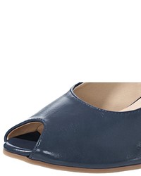dunkelblaue Leder Sandaletten von Andrea Conti