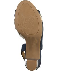 dunkelblaue Leder Sandaletten von Caprice