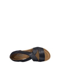 dunkelblaue Leder Sandaletten von Gabor