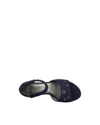 dunkelblaue Leder Sandaletten von Jana
