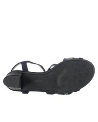 dunkelblaue Leder Sandaletten von Jane Klain