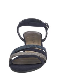 dunkelblaue Leder Sandaletten von Jane Klain