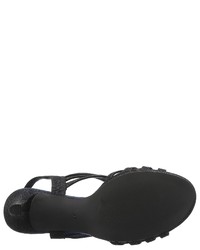 dunkelblaue Leder Sandaletten von Marco Tozzi