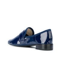 dunkelblaue Leder Slipper von Repetto