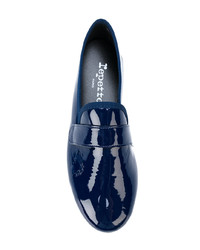 dunkelblaue Leder Slipper von Repetto