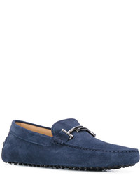 dunkelblaue Leder Slipper von Tod's