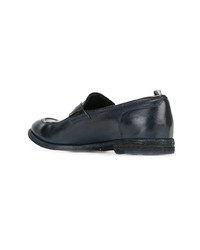 dunkelblaue Leder Slipper von Officine Creative