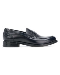 dunkelblaue Leder Slipper von Berwick Shoes