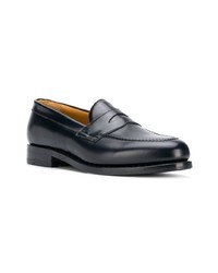 dunkelblaue Leder Slipper von Berwick Shoes