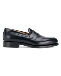 dunkelblaue Leder Slipper von Berwick Shoes