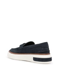 dunkelblaue Leder Slipper von Bally