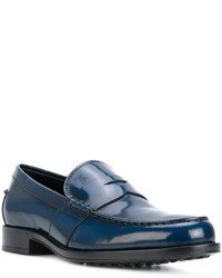 dunkelblaue Leder Slipper von Tod's