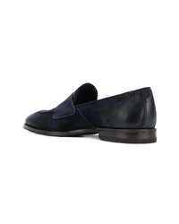 dunkelblaue Leder Slipper von Henderson Baracco