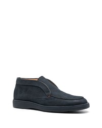 dunkelblaue Leder Slipper von Santoni