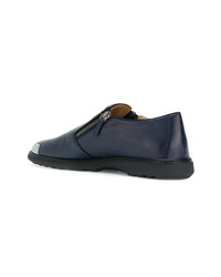 dunkelblaue Leder Slipper von Giuseppe Zanotti Design