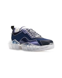 dunkelblaue Leder Sportschuhe von Jimmy Choo