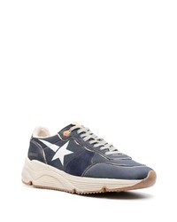 dunkelblaue Leder Sportschuhe von Golden Goose