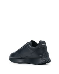 dunkelblaue Leder Sportschuhe von Alexander McQueen