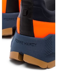 dunkelblaue Leder Sportschuhe von Pierre Hardy