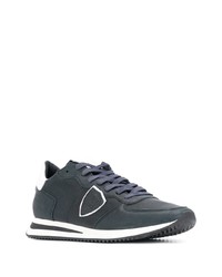 dunkelblaue Leder Sportschuhe von Philippe Model