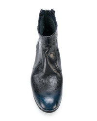 dunkelblaue Leder Stiefeletten von Silvano Sassetti
