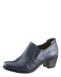 dunkelblaue Leder Stiefeletten von Corkies