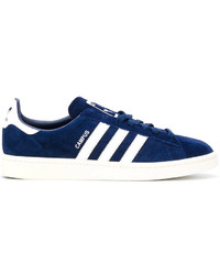 dunkelblaue Leder Turnschuhe von adidas