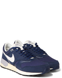 dunkelblaue Leder Turnschuhe von Nike