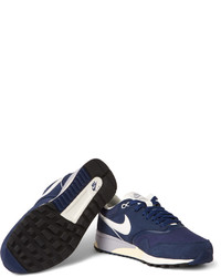 dunkelblaue Leder Turnschuhe von Nike