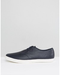 dunkelblaue Leder Turnschuhe von Fred Perry