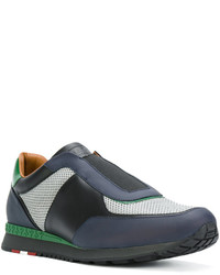 dunkelblaue Leder Turnschuhe von Bally