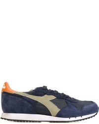 dunkelblaue Leder Turnschuhe von Diadora