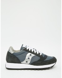 dunkelblaue Leder Turnschuhe von Saucony