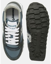 dunkelblaue Leder Turnschuhe von Saucony