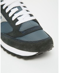 dunkelblaue Leder Turnschuhe von Saucony