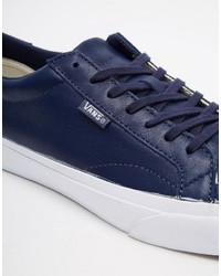 dunkelblaue Leder Turnschuhe von Vans