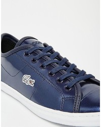 dunkelblaue Leder Turnschuhe von Lacoste