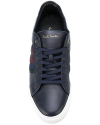 dunkelblaue Leder Turnschuhe von Paul Smith