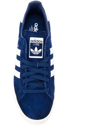 dunkelblaue Leder Turnschuhe von adidas